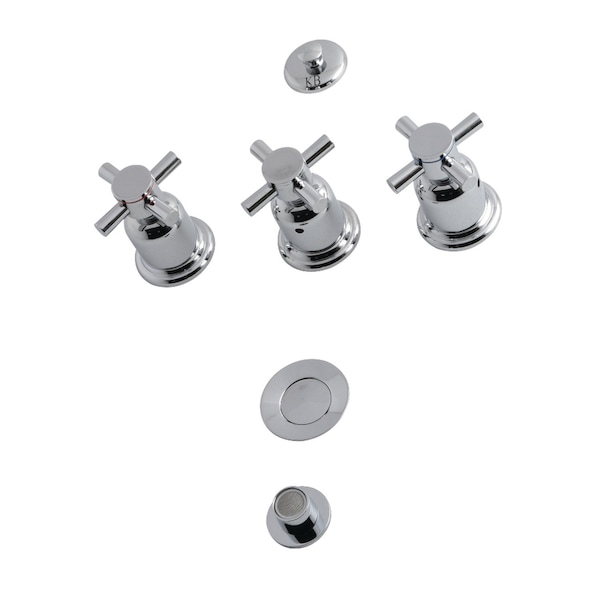 Concord KB6321DX 3-Handle Bidet Faucet, Polished Chrome